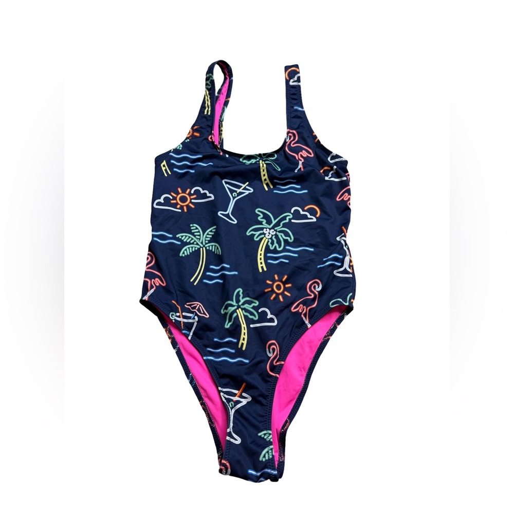 ✨🌴 Chubbies Neon Tropical‎ Print One-Piece Swimsuit Extra Small 🌴✨